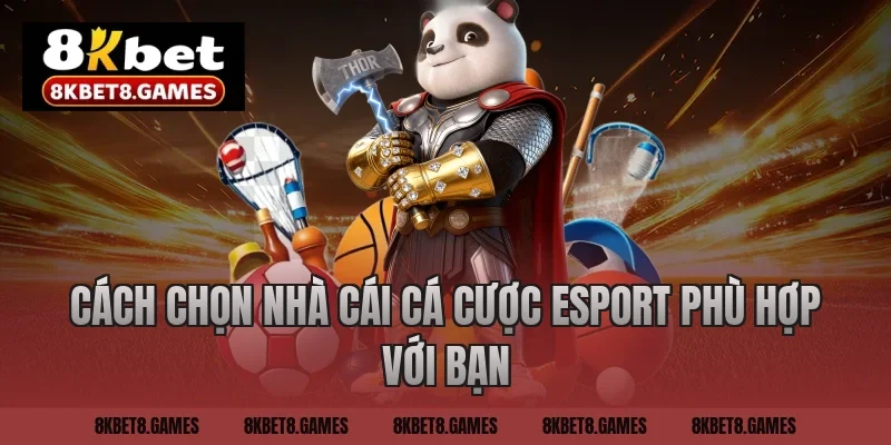 Cách chọn nhà cái cá cược Esport phù hợp với bạn